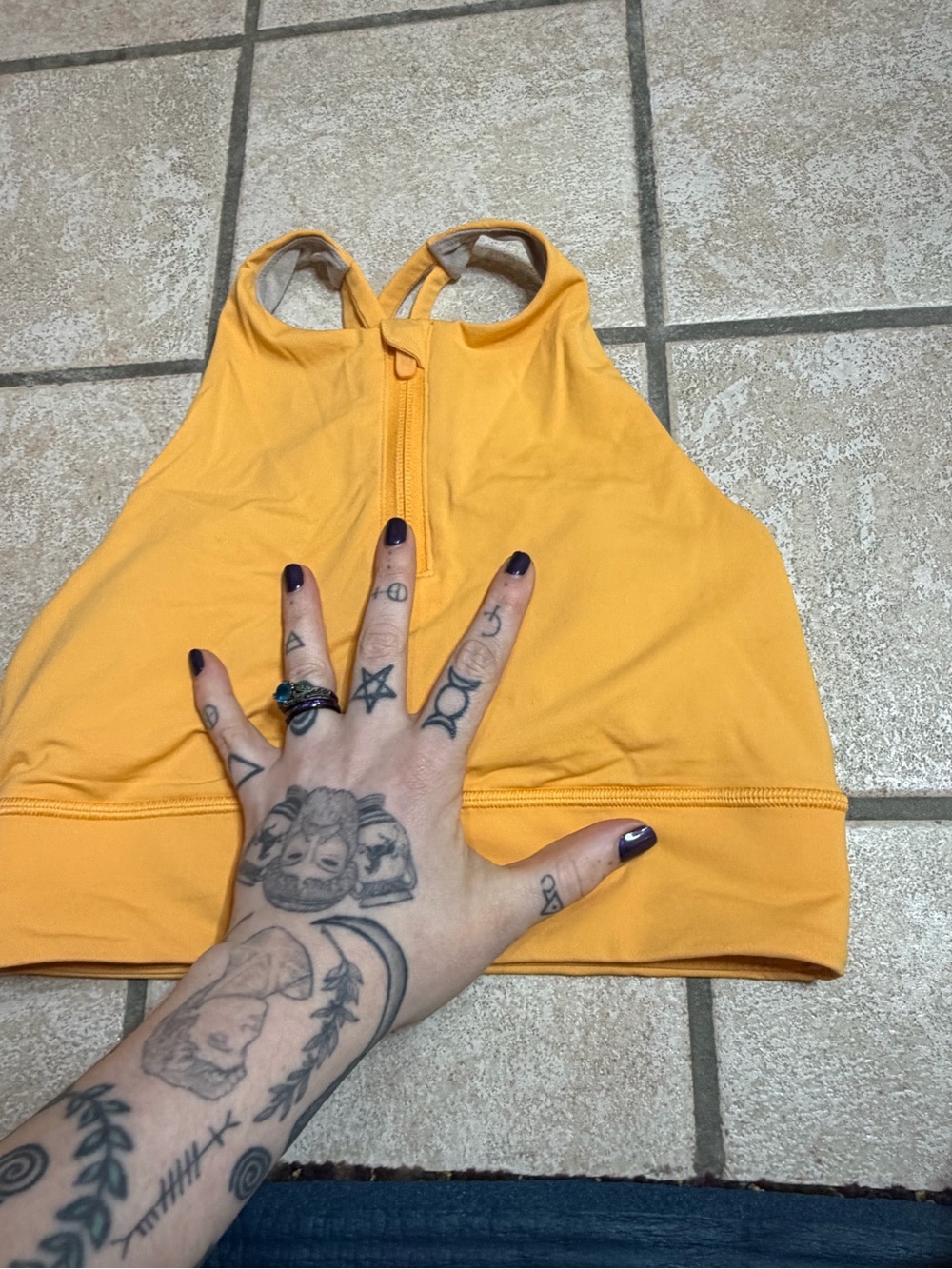 NWOT Lululemon Energy High-Neck Longline Bra *Zip Front (Mango Dream) Size 6 - Picture 2 of 9